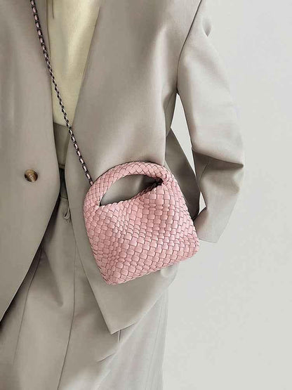 Mini borsa a spalla intrecciata per donne – Elegante borsa a tracolla dallo stile moderno