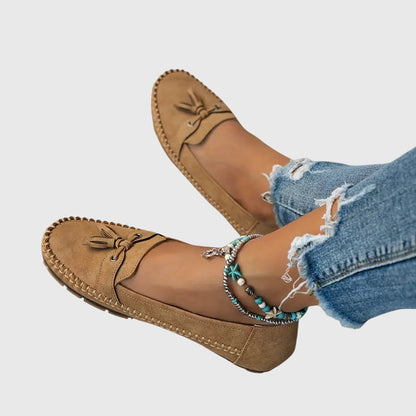 Mocassini da donna comodi in camoscio – Scarpe slip-on leggere per la vita quotidiana e il tempo libero