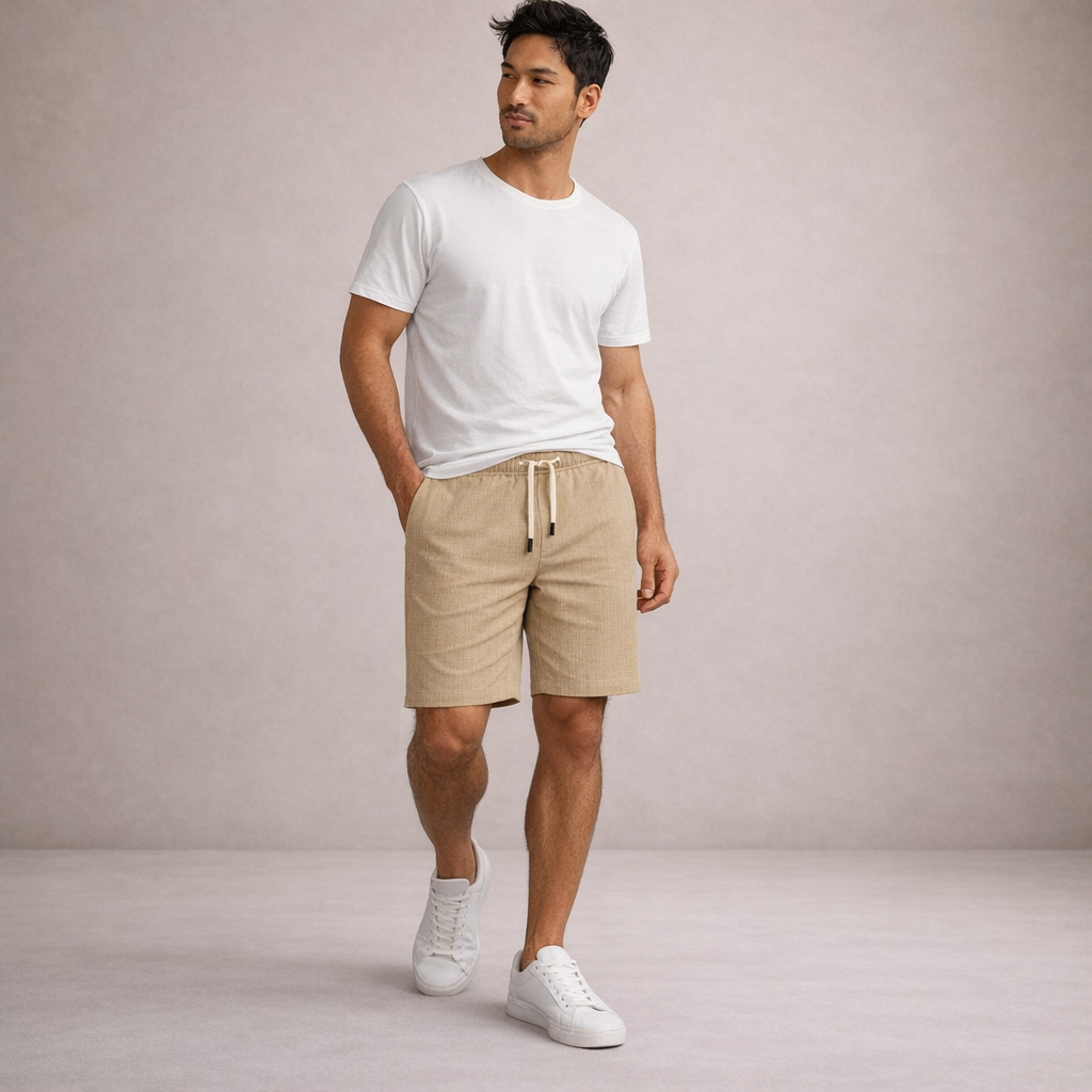 Pantaloni corti estivi casual per uomo con coulisse – Pantaloni leggeri per il tempo libero traspiranti e comodi