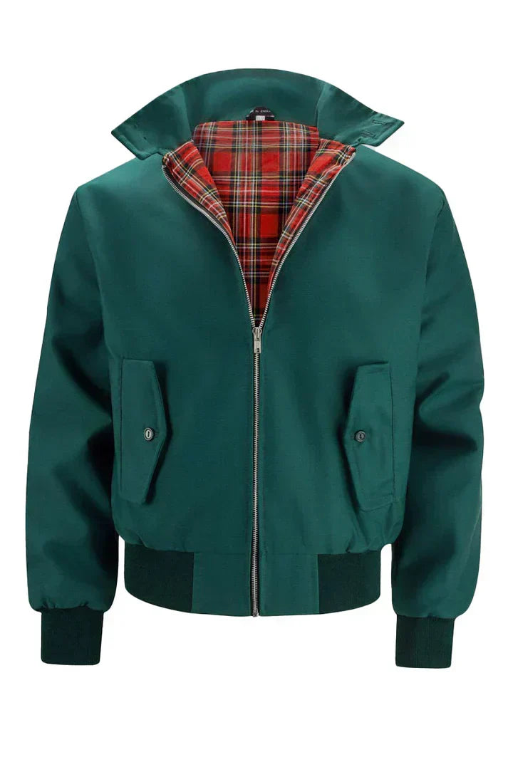 Michel - Elegante giacca Harrington con motivo scozzese e colletto per la primavera