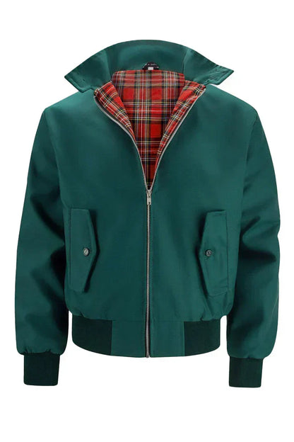 Michel - Elegante giacca Harrington con motivo scozzese e colletto per la primavera