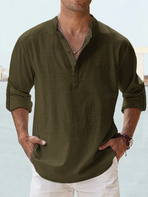 camicia lino uomo estate Jorvian