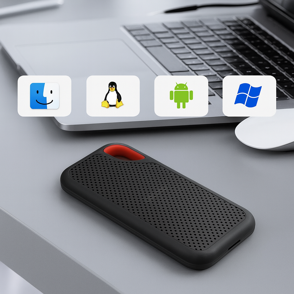 SSD Esterna Portatile con USB-C e USB 3.1 – Memoria Veloce per PC, Mac e Smartphone