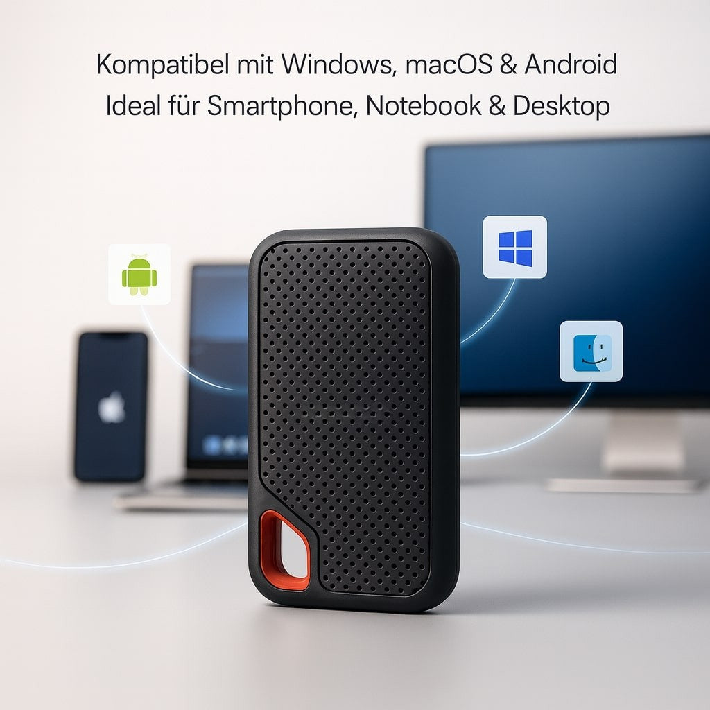 SSD Esterna Portatile con USB-C e USB 3.1 – Memoria Veloce per PC, Mac e Smartphone