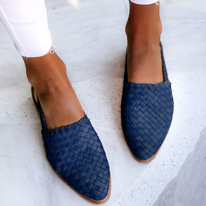 Ballerine Slingback Intrecciate per Donne – Eleganti Slipper Estivi con Punta Affusolata