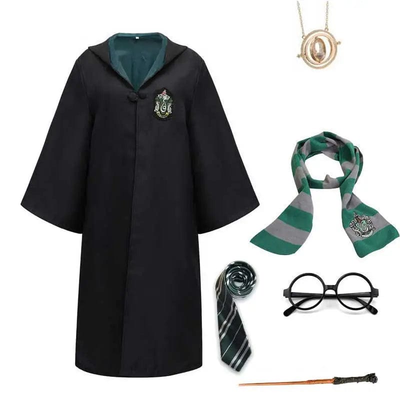 Mantello Magico da Mago per Bambini – Costume di Hogwarts con Bacchetta Magica e Accessori