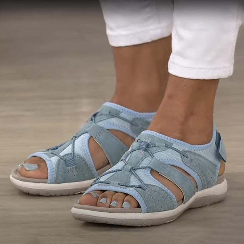 Sandali ortopedici comodi per donne con chiusura in velcro – Leggeri, traspiranti e adatti per l'uso quotidiano