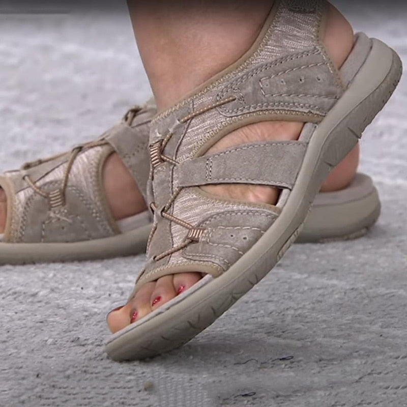 Sandali ortopedici comodi per donne con chiusura in velcro – Leggeri, traspiranti e adatti per l'uso quotidiano