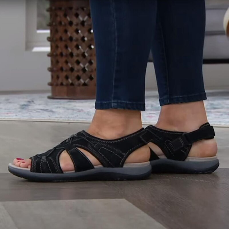 Sandali ortopedici comodi per donne con chiusura in velcro – Leggeri, traspiranti e adatti per l'uso quotidiano