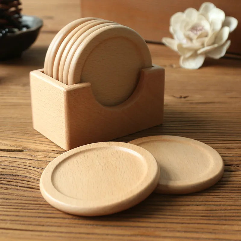 ArtboisZen - Set di Sottobicchieri in Legno Giapponese