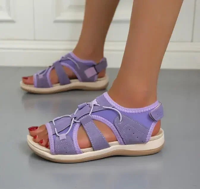 Sandali ortopedici comodi per donne con chiusura in velcro – Leggeri, traspiranti e adatti per l'uso quotidiano