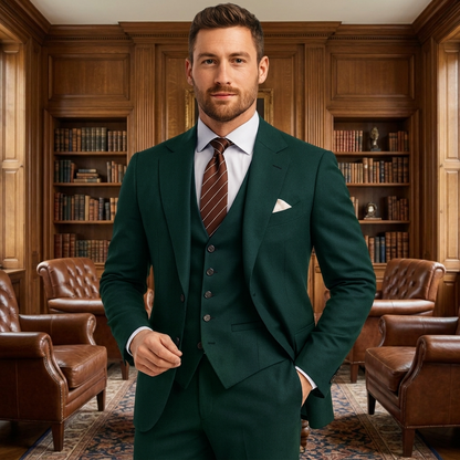 Elegante completo slim fit a 3 pezzi – Completo moderno per affari e matrimoni da uomo