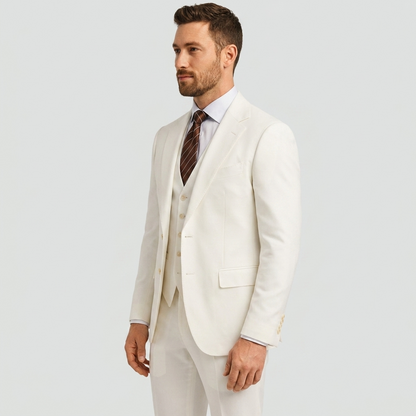 Elegante completo slim fit a 3 pezzi – Completo moderno per affari e matrimoni da uomo
