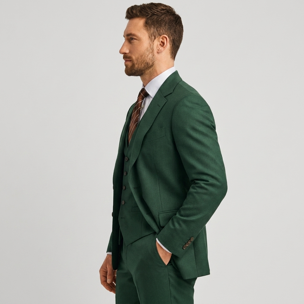 Elegante completo slim fit a 3 pezzi – Completo moderno per affari e matrimoni da uomo