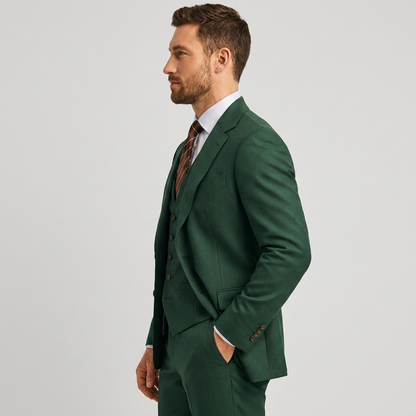 Elegante completo slim fit a 3 pezzi – Completo moderno per affari e matrimoni da uomo