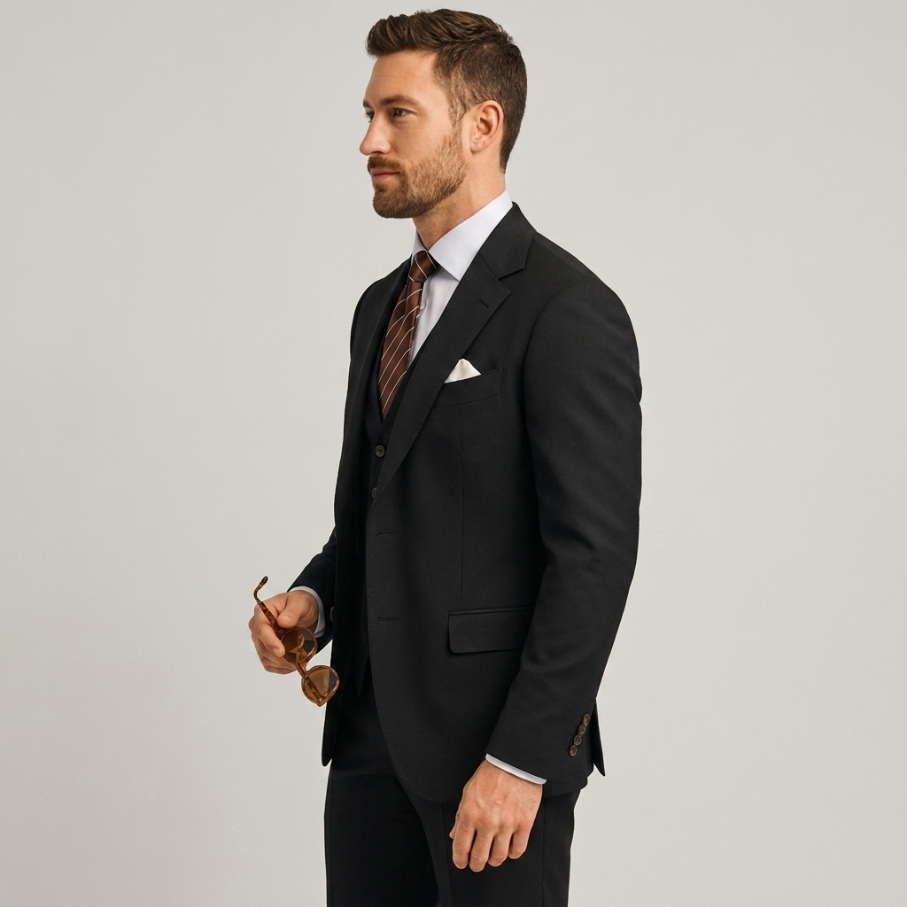 Elegante completo slim fit a 3 pezzi – Completo moderno per affari e matrimoni da uomo