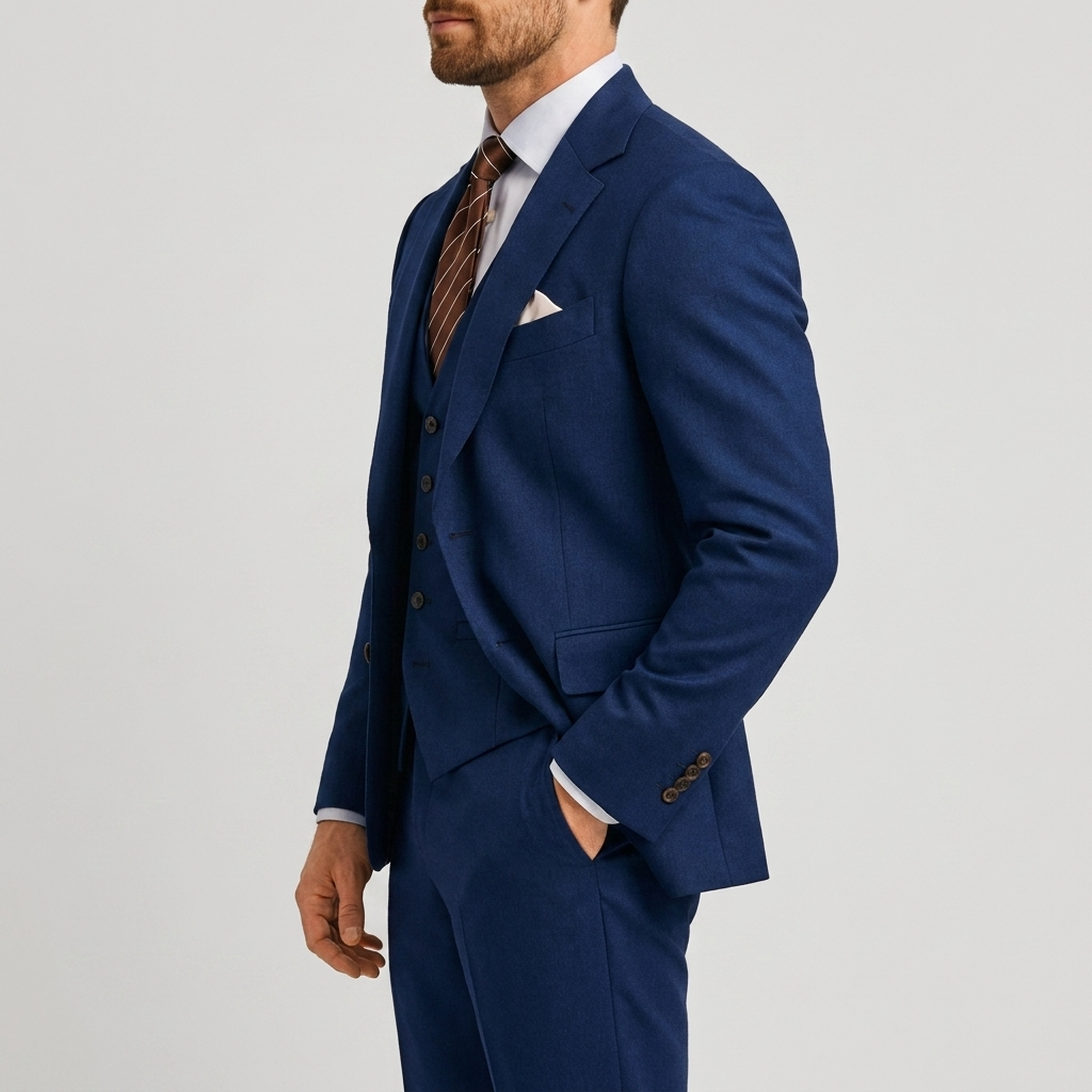 Elegante completo slim fit a 3 pezzi – Completo moderno per affari e matrimoni da uomo