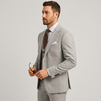 Elegante completo slim fit a 3 pezzi – Completo moderno per affari e matrimoni da uomo