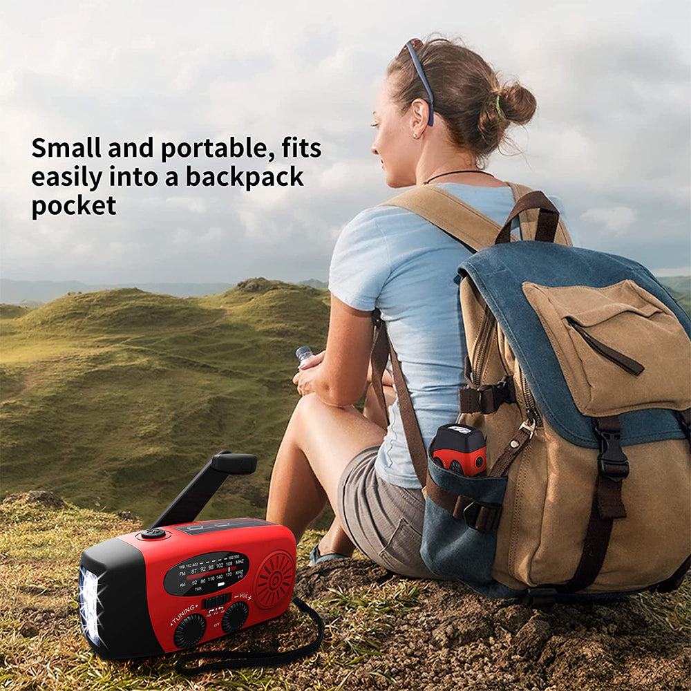 Vivacis - Radio di emergenza autosufficiente – Manovella, Solare, Torcia & Powerbank – Radio FM/AM, Indispensabile per Catastrofi e Emergenze
