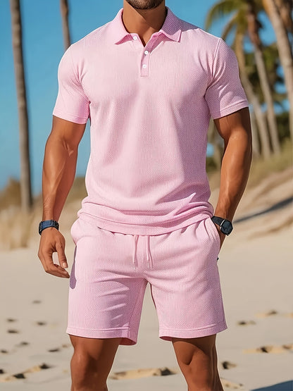 Set estivo da uomo con polo e pantaloni corti – Outfit casual traspirante e comfort moderno