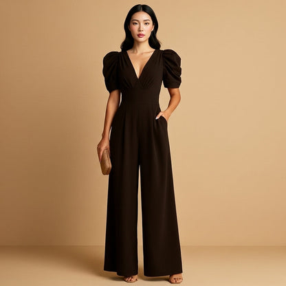 Isaline - Tuta lunga da donna, aderente, silhouette allungata