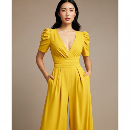 Isaline - Tuta lunga da donna, aderente, silhouette allungata