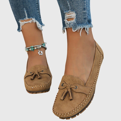 Mocassini da donna comodi in camoscio – Scarpe slip-on leggere per la vita quotidiana e il tempo libero