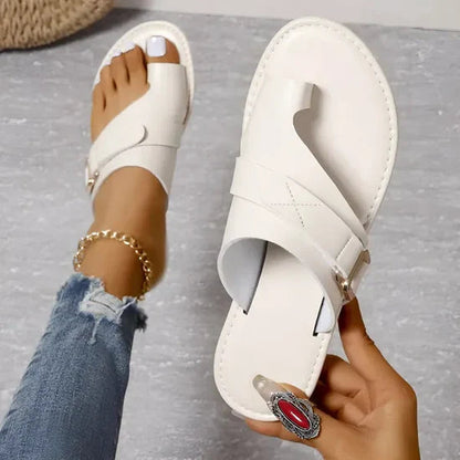 Sandali comodi con cinturino per le dita per donne – Scarpe estive regolabili leggere e stilose