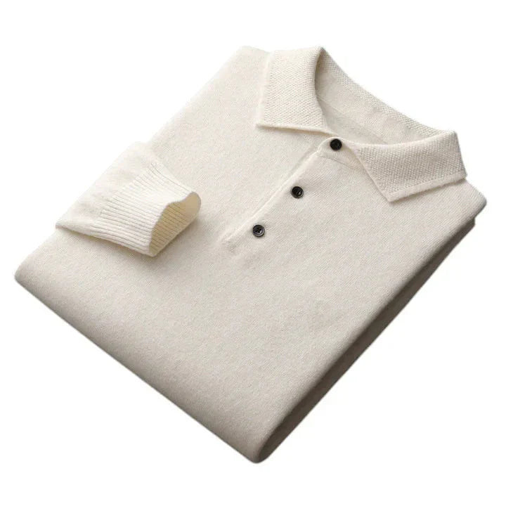 polo uomo cashmere maniche lunghe