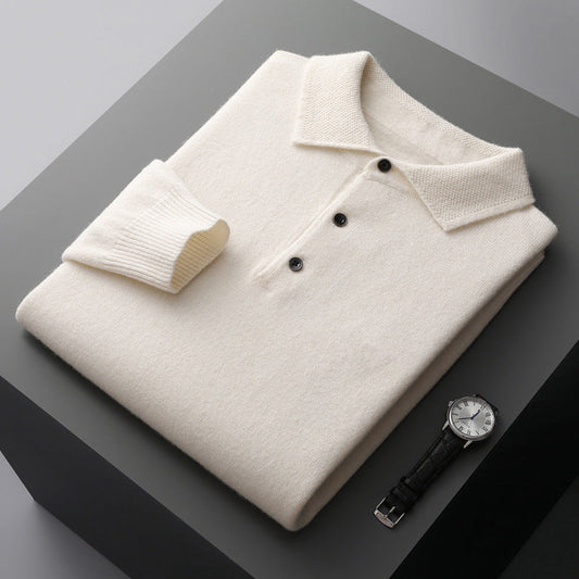 polo uomo cashmere maniche lunghe