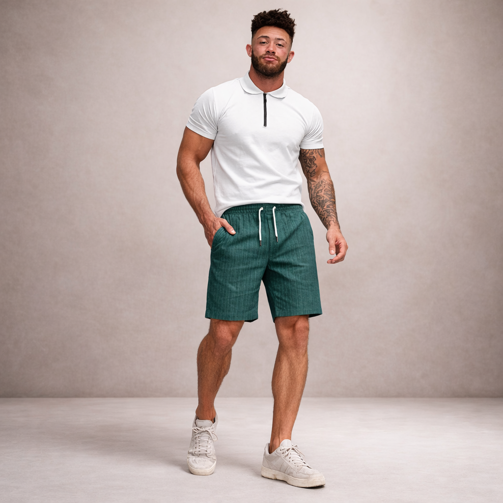 Pantaloni corti estivi casual per uomo con coulisse – Pantaloni leggeri per il tempo libero traspiranti e comodi