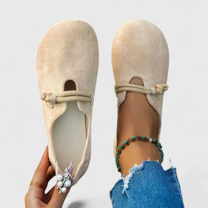 Scarpe Ballerina Comode per Donna – Flats Slip-On Morbidi con Decorazione a Lacci