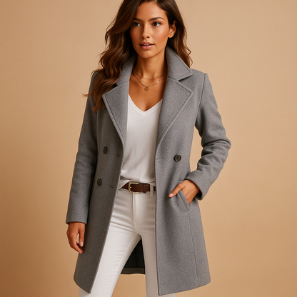 Auroreline - Trench coat elegante e caldo per donne – Giacca per la transizione con colletto