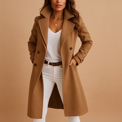 Auroreline - Trench coat elegante e caldo per donne – Giacca per la transizione con colletto