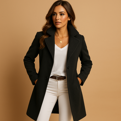 Auroreline - Trench coat elegante e caldo per donne – Giacca per la transizione con colletto