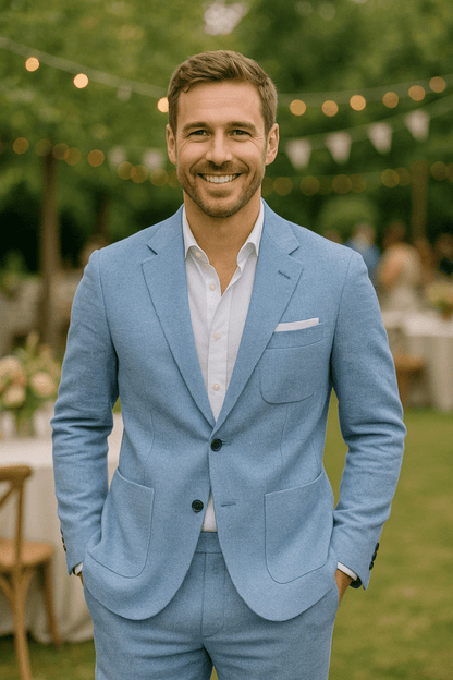 Elegantissimo Completo in Lino Slim Fit – Completo Estivo Moderno per Uomini