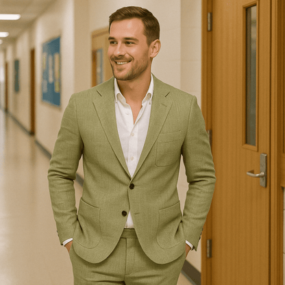 Elegantissimo Completo in Lino Slim Fit – Completo Estivo Moderno per Uomini