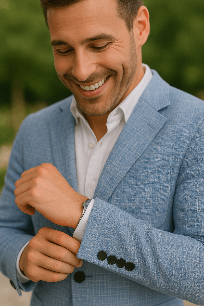 Elegantissimo Completo in Lino Slim Fit – Completo Estivo Moderno per Uomini