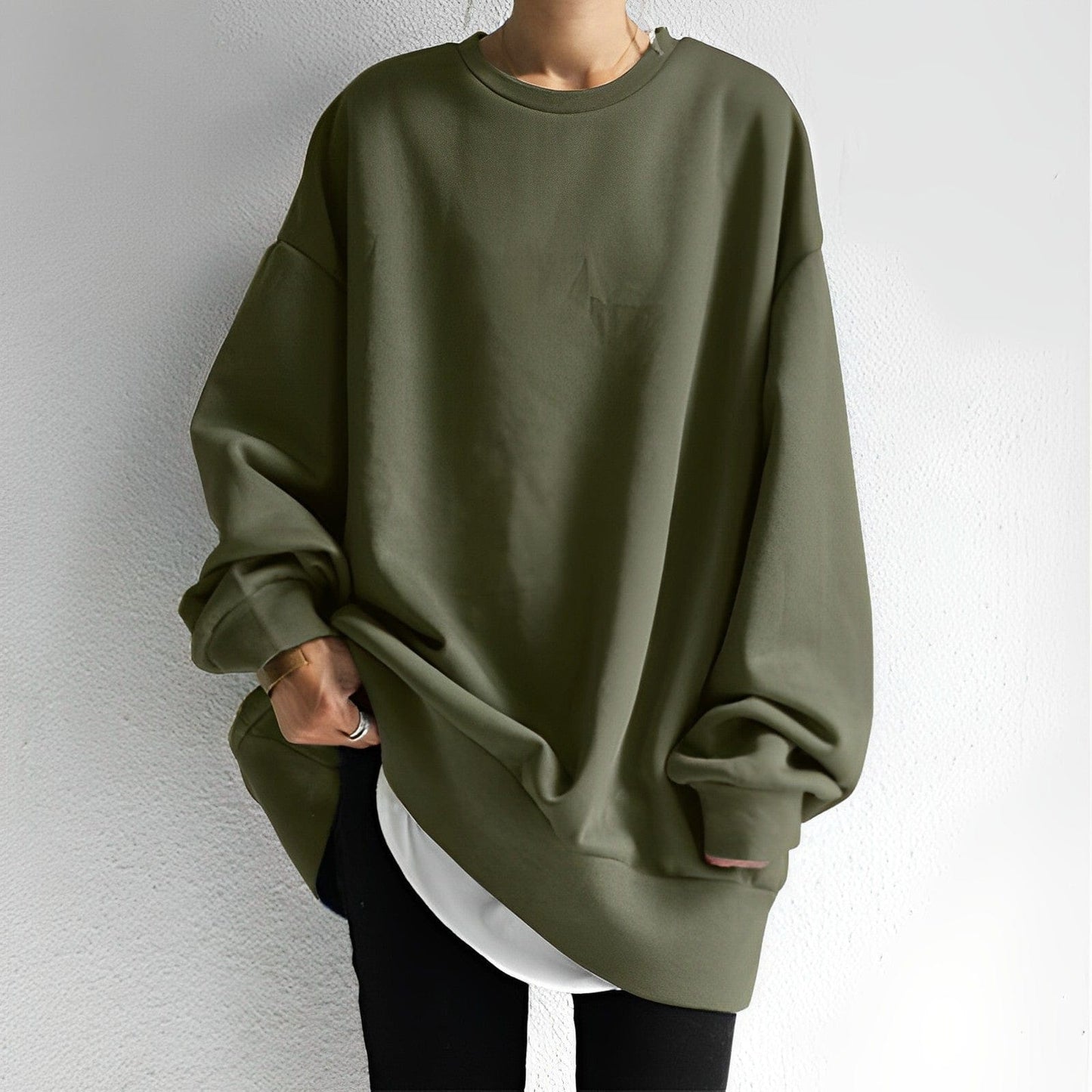 Solène - Pullover oversize in materiale morbido ed elegante in colori di tendenza per donne