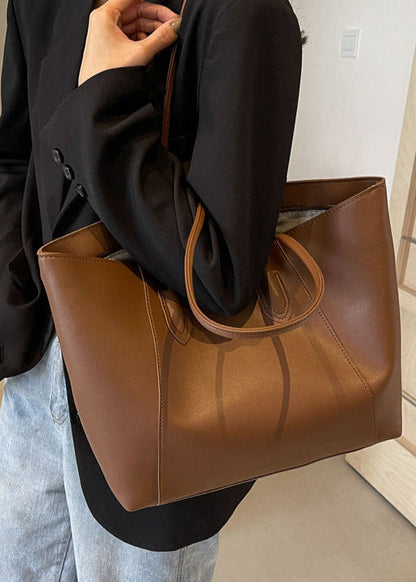 Ambrilys - Grande Shopper Classico in Pelle Vegana per Donne