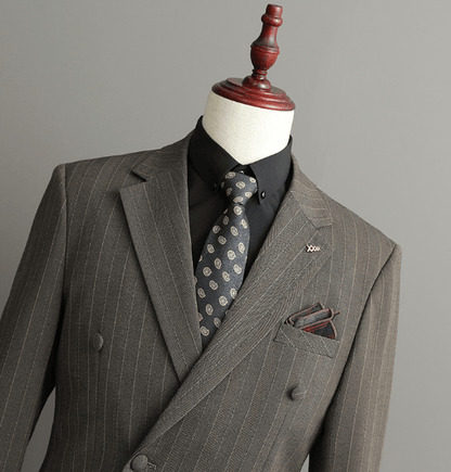 Elegante completo da uomo doppiopetto slim fit – completo da business e da cerimonia 3 pezzi
