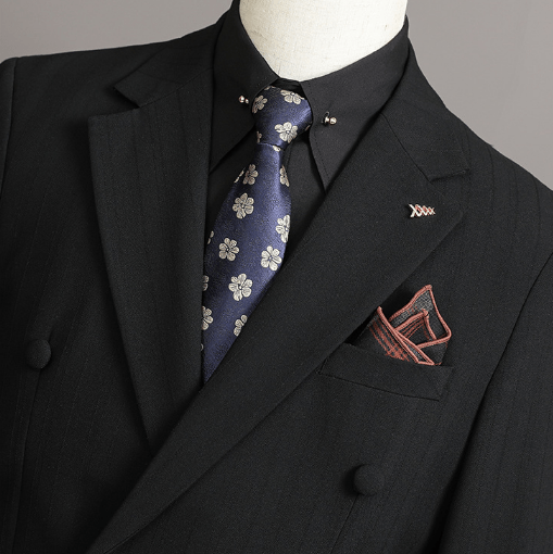 Elegante completo da uomo doppiopetto slim fit – completo da business e da cerimonia 3 pezzi