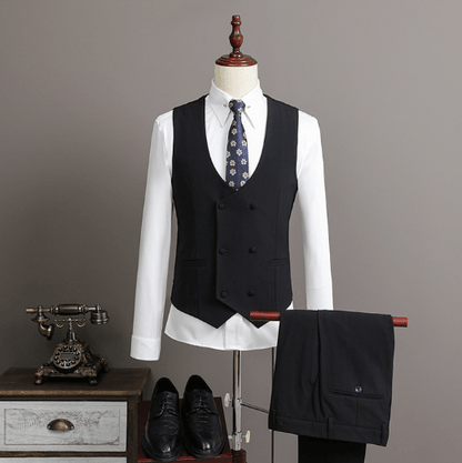Elegante completo da uomo doppiopetto slim fit – completo da business e da cerimonia 3 pezzi
