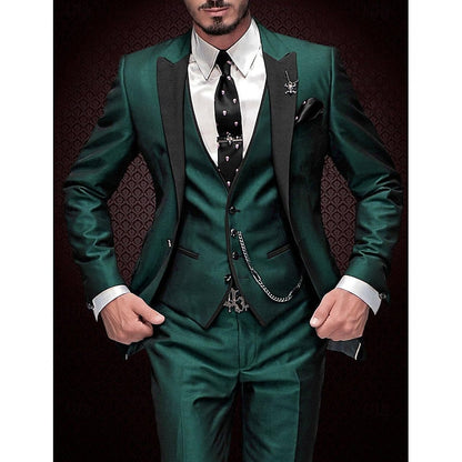 Henri - Elegante completo a tre pezzi con gilet, blazer e pantaloni per uomo