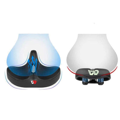 sella bici ergonomica extra larga vista laterale