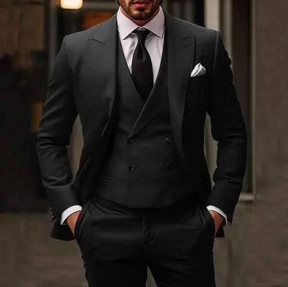 Completo da uomo 3 pezzi esclusivo – Moderno slim fit per matrimoni e affari