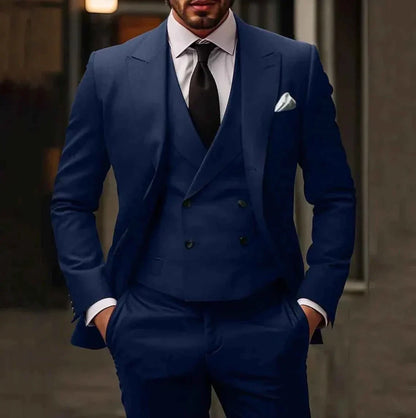 Completo da uomo 3 pezzi esclusivo – Moderno slim fit per matrimoni e affari