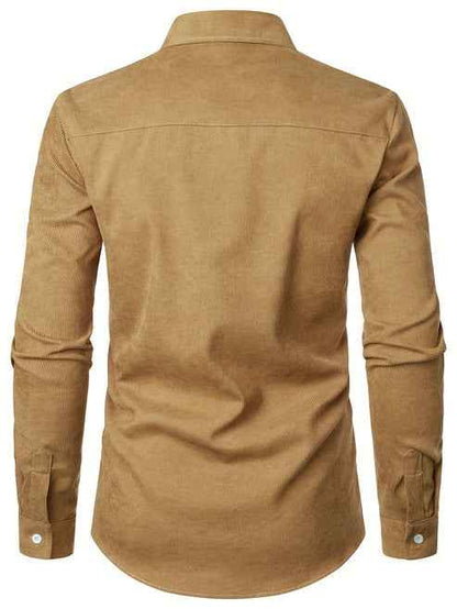 Camicia Slim Fit Moderna – Elegante camicia a maniche lunghe con dettagli a quadri e taschino per uomo
