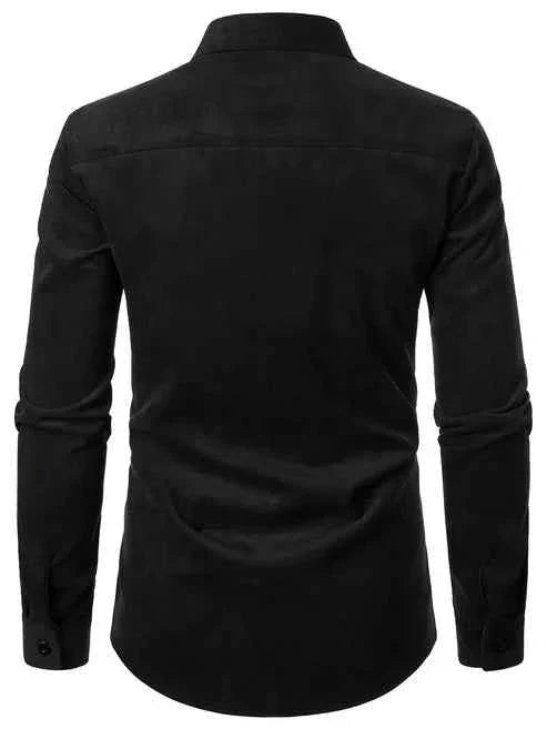 Camicia Slim Fit Moderna – Elegante camicia a maniche lunghe con dettagli a quadri e taschino per uomo