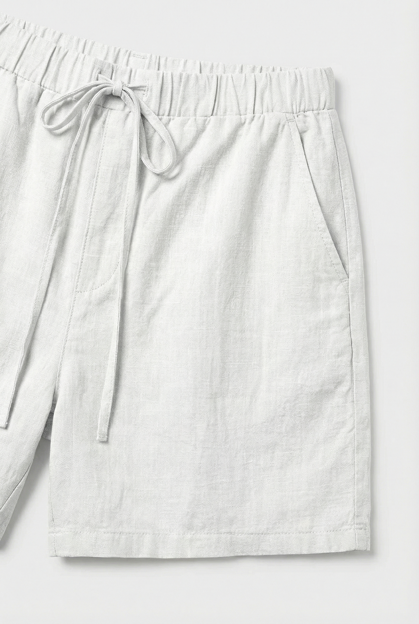 Pantaloni corti casual da donna con vita elasticizzata e cordino – Pantaloni estivi leggeri con tasche